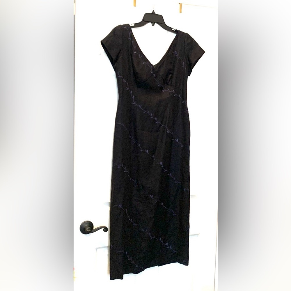 Marie St. Claire Embroidered Linen Dress